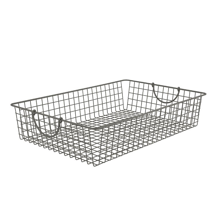 Large metal best sale basket for blankets